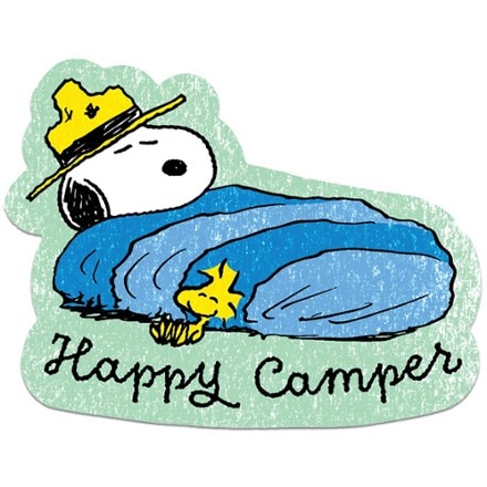 Apply Stickers Happy Camper Snoopy Sticker 0