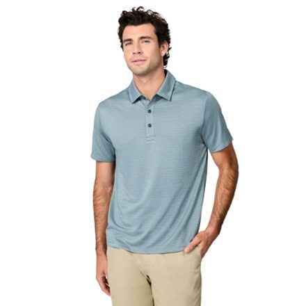 Free Country Tech Jacquard Short-Sleeve Polo Shirt - Men's 0