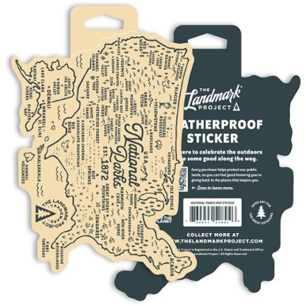 The Landmark Project National Parks Map Sticker 1