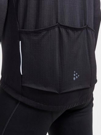 Craft Core Bike SubZ Long-Sleeve Cycling Jersey - Black/Silver Reflective - Men's 5