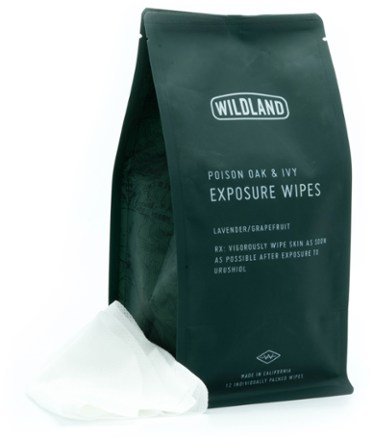 WILDLAND Poison Oak & Ivy Exposure Wipes - Package of 12 1