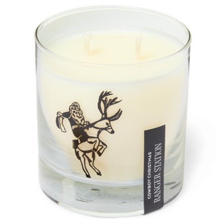 Ranger Station Cowboy Christmas Candle 0