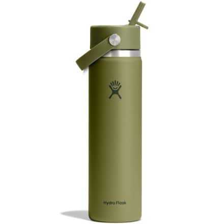 Hydro Flask Wide-Mouth Vacuum Water Bottle with Flex Straw Cap - 24 fl. oz. 0