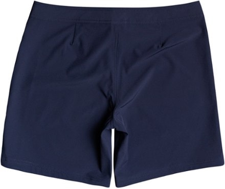 Plain Blue Garment Dye Swim Shorts