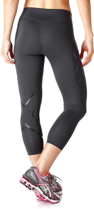 Black 2XU Mide Rise Text Womens 7//8 Compression Tights