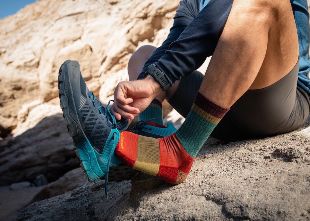 Location Image for Heady Stripe Micro Crew Hiking Socks - Men's