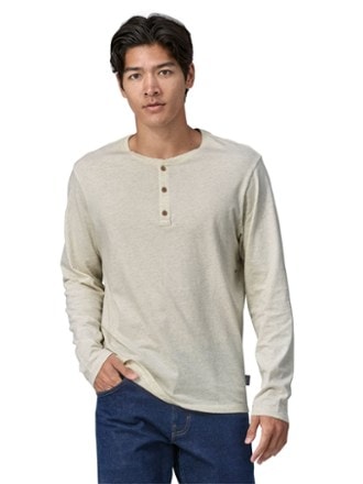 BKE Ribbed Henley Hoodie - Men's Sweatshirts in White