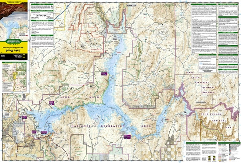 National Geographic Lake Mead National Recreation Area Topographic