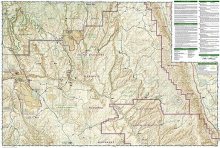 National Geographic Canyons of the Escalante Trail Map 1