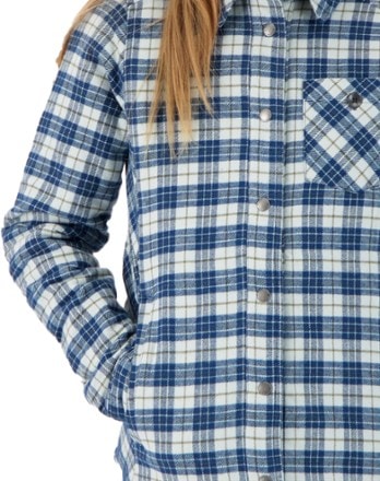 Obermeyer Avery Flannel Insulated Shirt Jacket - Icy Mey Plaid - Girls' 6