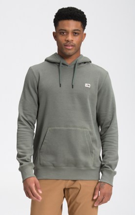 north face men's pullover graphic patch hoodie