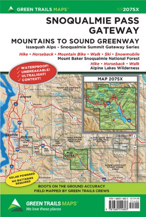 Green Trails Green Trails Map 207SX - Snoqualmie Pass Gateway - $18.00 at REI.com