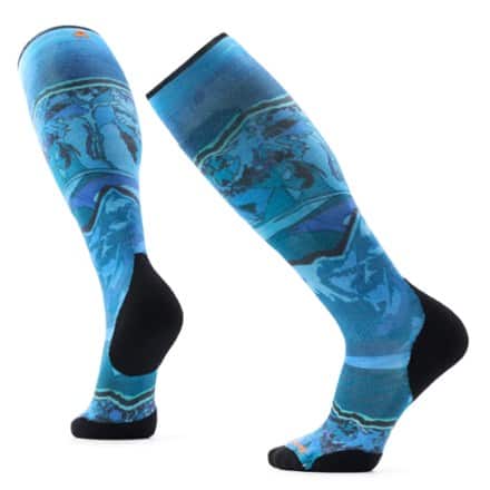 Smartwool Ski Targeted Cushion Storm Peak Print Over the Calf Socks - Men's 0