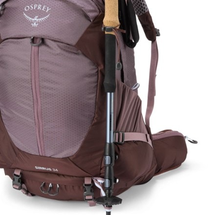 Osprey Sirrus 34 Pack - Women's Trekking pole attachments (trekking poles not included)