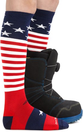 Darn Tough Captain Stripes Over-the-Calf Lightweight Ski and Snowboard Socks - Kids' 2
