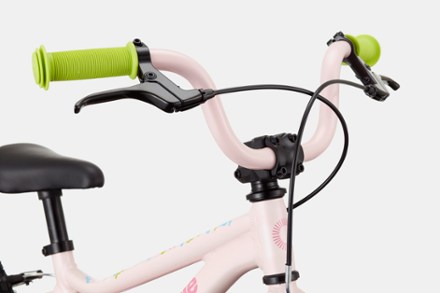 pink kids' bike with brakes