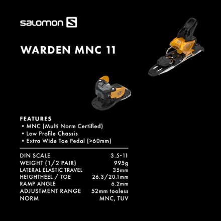 adjust size of salomon warden 11 ski bindings Salomon Warden 11 MN Ski Bindings