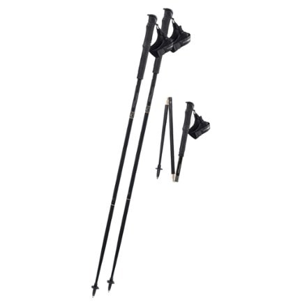 Komperdell Carbon Trail FXP Foldable Click-in Trekking Poles - Pair 0