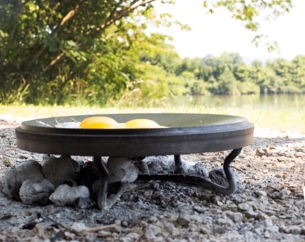 Lodge 4-in-1 Camp Dutch Oven Tool Shown with additional accessories not included (Black)
