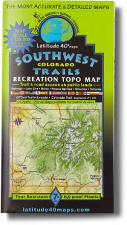 Latitude 40 Maps Southwest Colorado Trails Recreation Topo Map - 7th Edition 0