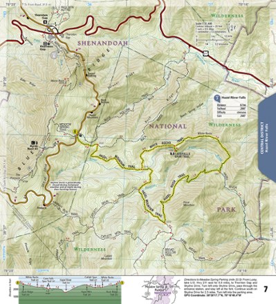 National Geographic Shenandoah National Park Day Hikes Topographic Map Guide 2