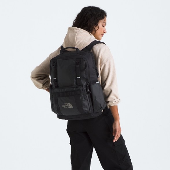 north face cordura backpack The Recon Everyday Laptop elastic bands on the front for securing items like jackets Black Backpacks | The North