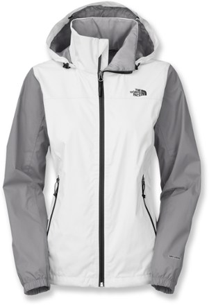 north face gray rain jacket