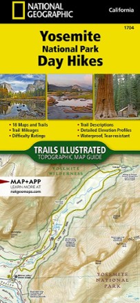 National Geographic Yosemite National Park Day Hikes Topographic Map Guide 0