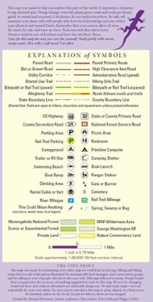Purple Lizard Maps Elkins Otter Creek Map - 2nd Edition 2