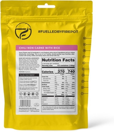 Firepot Chili Non Carne with Rice - 2 Servings 1