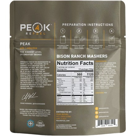 PEAK REFUEL Bison Ranch Mashers - 2 Servings 1