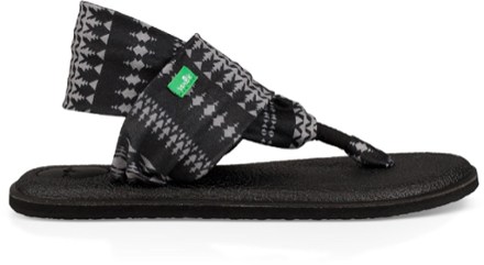 black yoga sling sandals