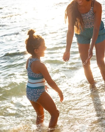 Nani Swimwear Mini Cut Back Crop Swimsuit Set - Girls' 6