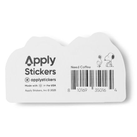 Apply Stickers Need Coffee by Peanuts Sticker 2