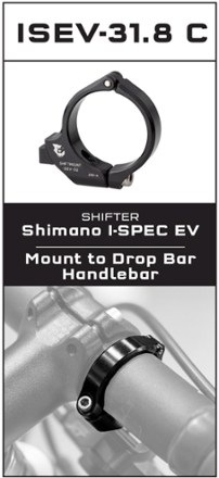 Wolf Tooth Components ShiftMount ISEV-31.8 Drop Bar Clamp for Shimano I-Spec EV 1