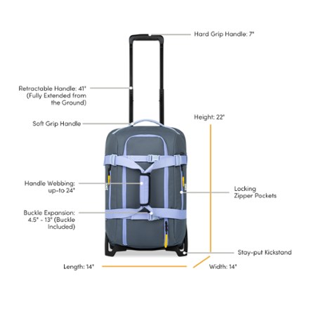 Rei様 Sherpani Ciel Wheeled Luggage Duffel | REI Co-op