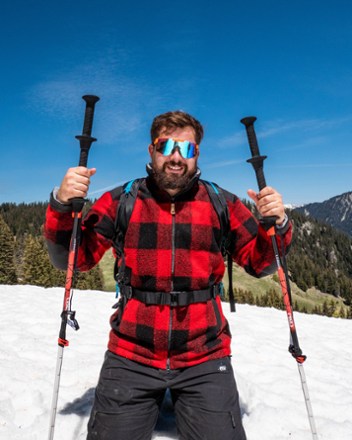TSL Snowshoes Move Carbon/Alu 2 Swing Snowshoe Poles - Pair 1