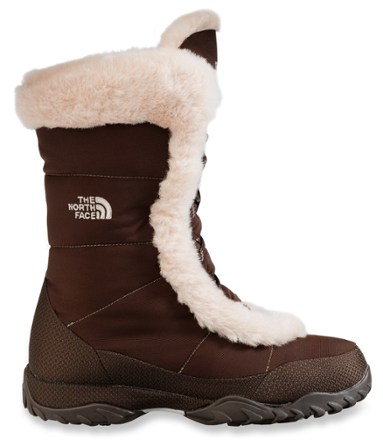 the north face women's nuptse fur snow boots