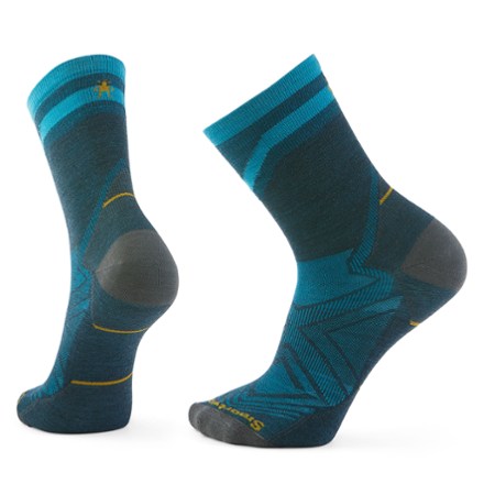 Smartwool Run Zero Cushion Pattern Mid Crew Socks 0
