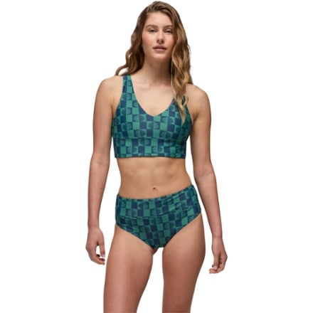 prAna Summer Wave Reversible Swimsuit Top - Women's BLUFF BLUE CHECKER (Bottoms not included)