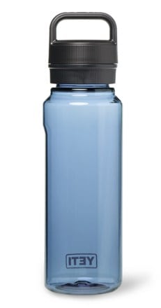 YETI Yonder Water Bottle with Yonder Chug Cap - 34 fl. oz. Back view (Navy)