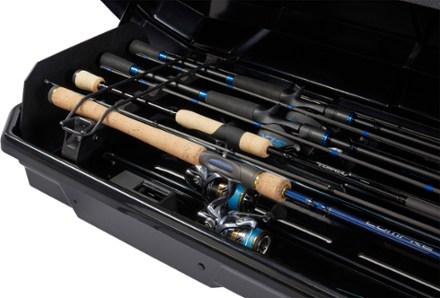 Yakima TopWater Rooftop Fishing Rod Box Top view (Black)