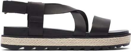 sorel black sandals