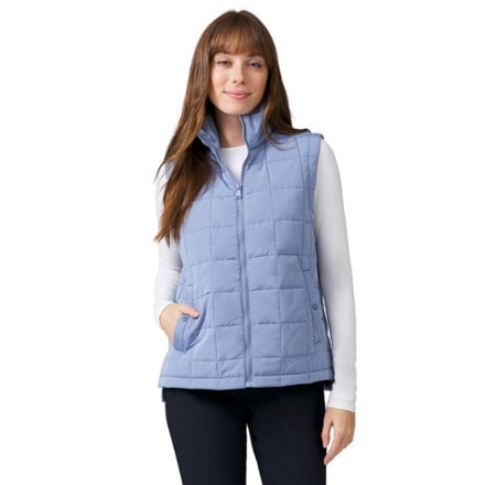 Women Grey Blended Cotton Sleeveless Ladies Body Warmer Upper at