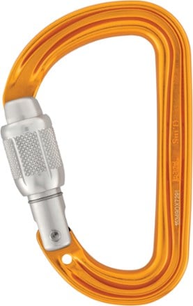 Petzl Sm'D Screw-Lock Carabiner Front view (Orange)