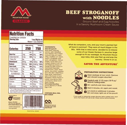 Mountain House Classic Beef Stroganoff - 3 Servings 1