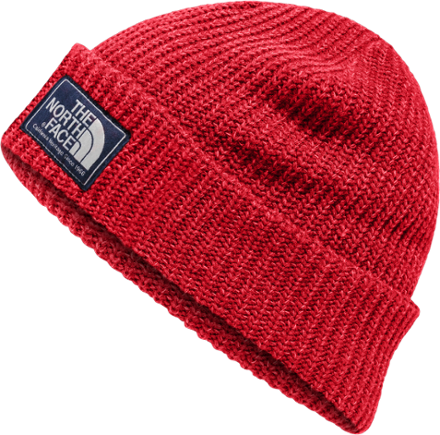 north face beanie red