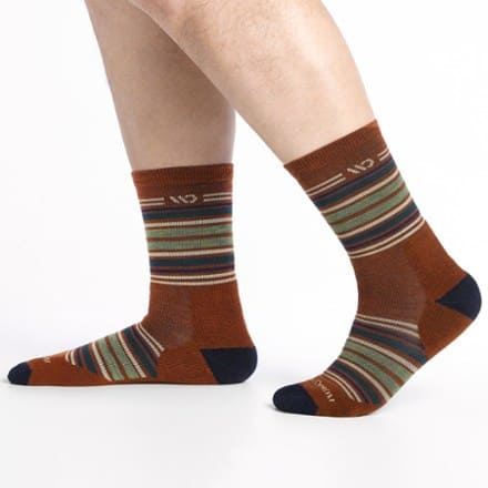 Wide Open Multi Stripe Cushioned Micro Crew Socks - Men's 1