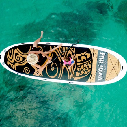 Pau Hana Oahu Nui Giant Inflatable Stand Up Paddle Board with 2 Paddles - 15' 6