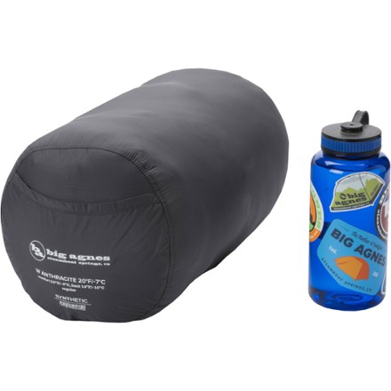 Big Agnes Anthracite 20 Sleeping Bag - Women's Water bottle not included